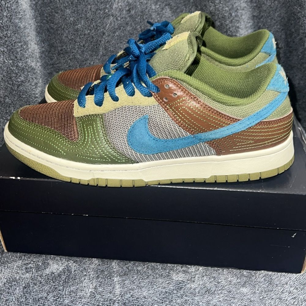 Nike Dunks NH low Cacoa blue green brown
